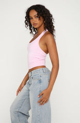 Honey Hustle Halter Top Pink