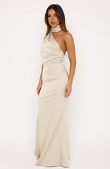 In A Different Lifetime Maxi Dress Champagne