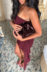 June Clutch Bag Burgundy