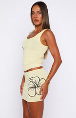 Kiss Me Later Knit Top Lemon