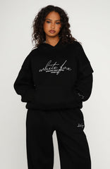 Know What You Want Oversized Hoodie Black