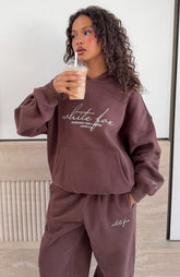 Know What You Want Oversized Hoodie Chocolate