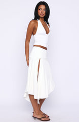 Losing What We Had Midi Skirt White