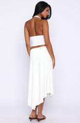 Losing What We Had Midi Skirt White