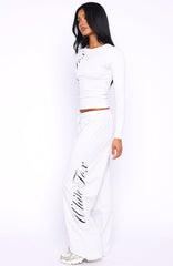 Luxurious Girl Track Pants Grey Marle