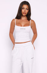 Off The Field Singlet Top Grey