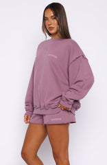 On My Own Terms Oversized Drop Shoulder Sweater Dusty Plum