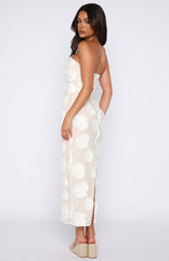 Paradise Cove Strapless Maxi Dress Cream