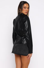 Parlour Talk PU Jacket Black
