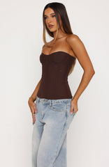 Pinky Promise Strapless Bustier Chocolate