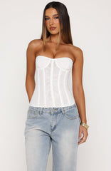 Pinky Promise Strapless Bustier White