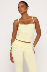 Pretty Vibes Singlet Lemon