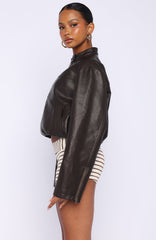Put In Effort Jacket Chocolate