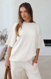 Rare Catch Knit Top Cream