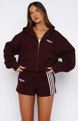 Release 15 Asalia Boxy Zip Front Hoodie Plum
