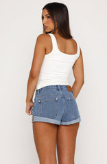 Rodeo Babe Denim Shorts Classic Blue