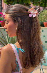 Romina Hair Clip Pink Marble