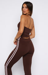 She Means Business Halter Top Chocolate