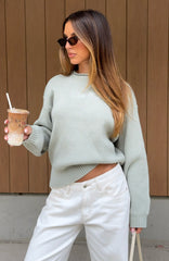 Snow Dreams Knit Sweater Sage