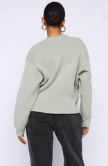 Snow Dreams Knit Sweater Sage