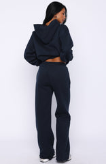 Starting Fresh Wide Leg Sweatpants Navy