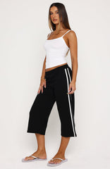 Stuck In A Daze Capri Track Pants Black