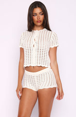 Sunset Solos Knit Top Off White