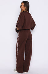 Tender Hearts Track Pants Chocolate