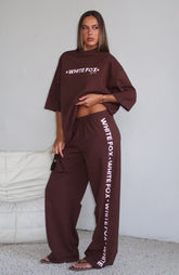Tender Hearts Track Pants Chocolate