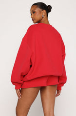 Test Drive Oversized Sweater Red