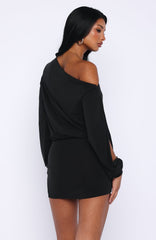 The Duchess Long Sleeve Mini Dress Black
