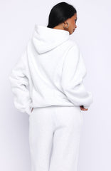 Vibe Too High Oversized Hoodie Grey Marle
