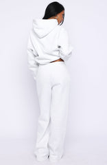Vibe Too High Wide Leg Sweatpants Grey Marle
