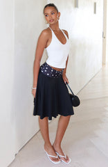 We've Got That Spark Midi Skirt Black