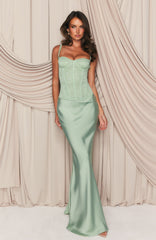 Forever Starts Now Maxi Skirt Sage