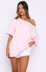 Wishing For It Off Shoulder Oversized Tee Posy