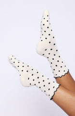 Worth Sharing 2 Pack Socks Cream/Black