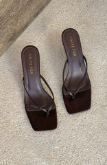 Mitchell Thong Mules Chocolate PU
