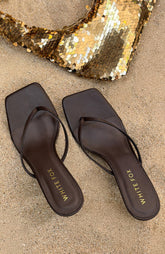 Mitchell Thong Mules Chocolate PU