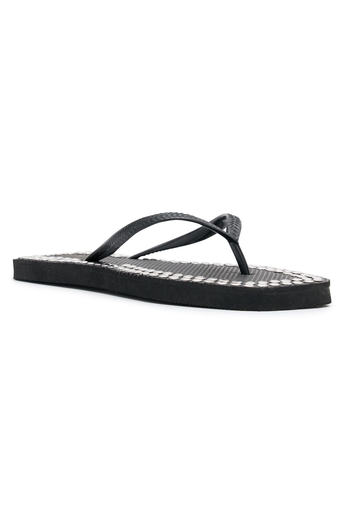 Eyre Studded Thong Sandals Black