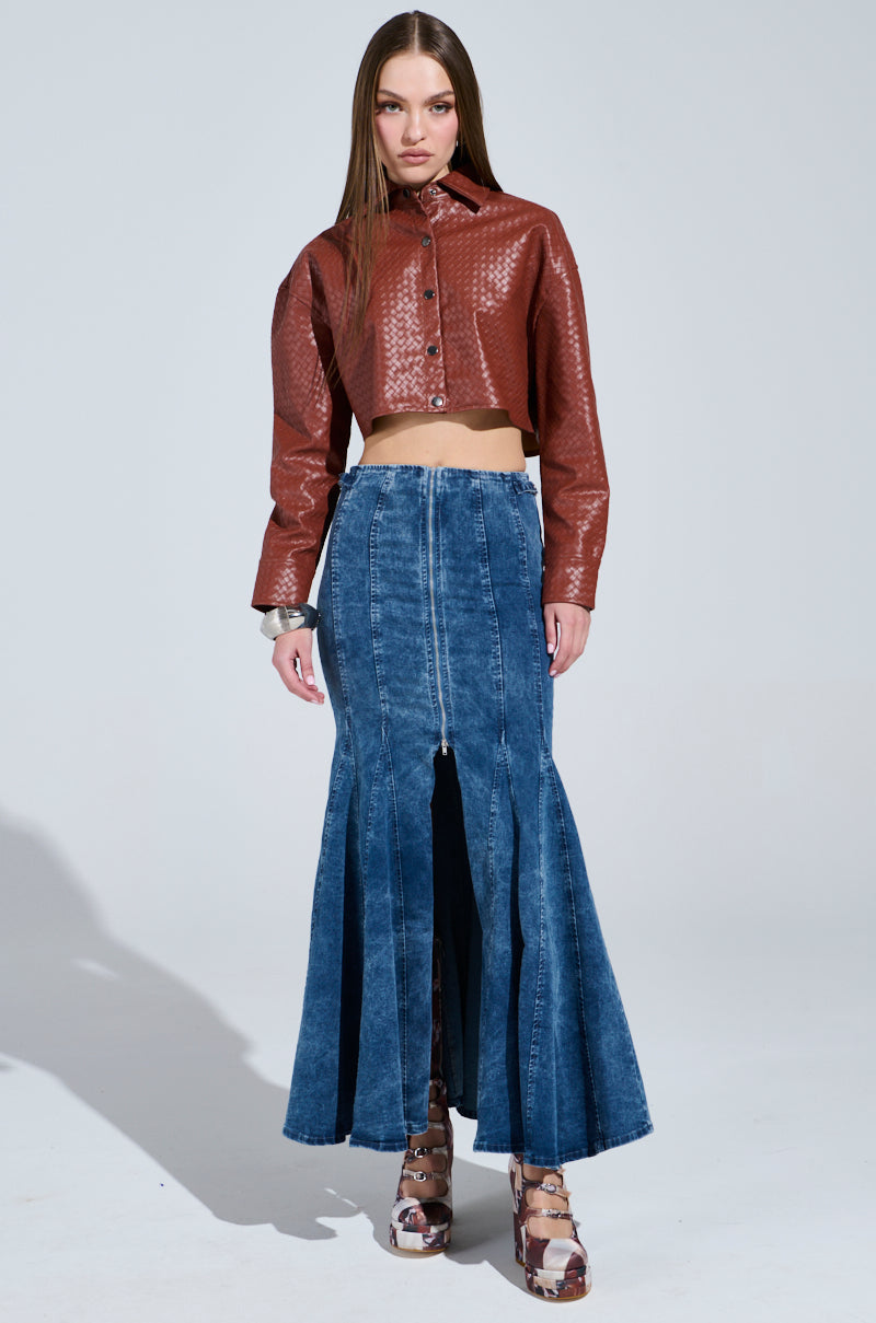 PAINTED LADY MAXI SKIRT WITH BUILT IN SHORT