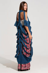 GEO CUTOUT DENIM DUSTER