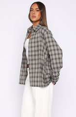 At First Light Button Up Shirt Blue/Grey Check