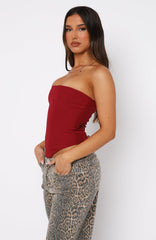Let It Go Strapless Bustier Wine