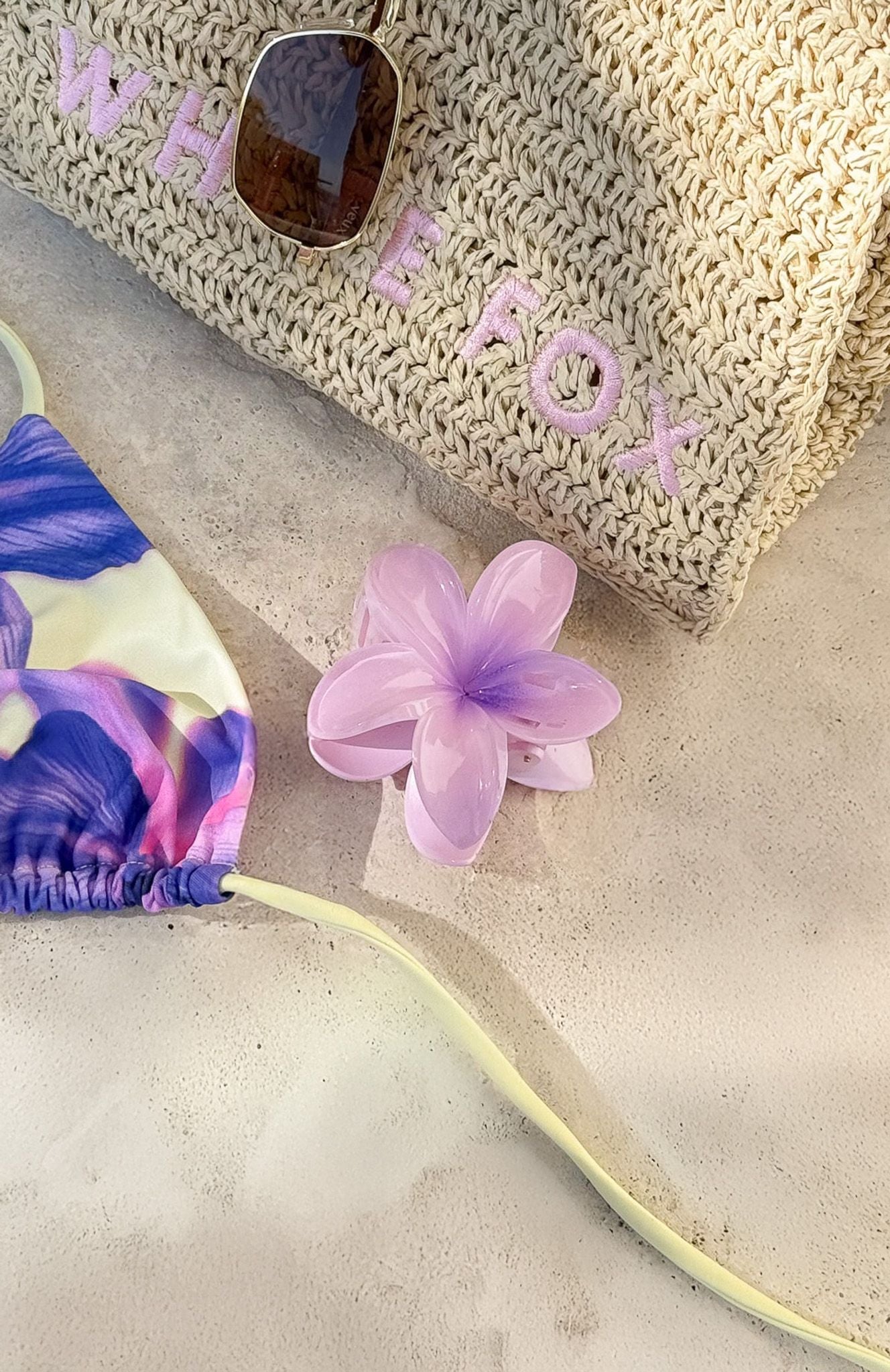 Floral Charm Hair Clip Lilac
