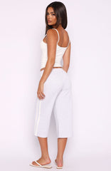 Stuck In A Daze Capri Track Pants Grey Marle
