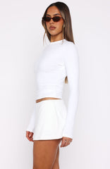 Hard To Please Low Rise Mini Skort White