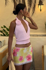 Salty Shores Sequin Mini Skirt Sunlit Hibiscus