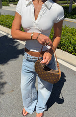 Get Back Up Short Sleeve Polo Top Off White