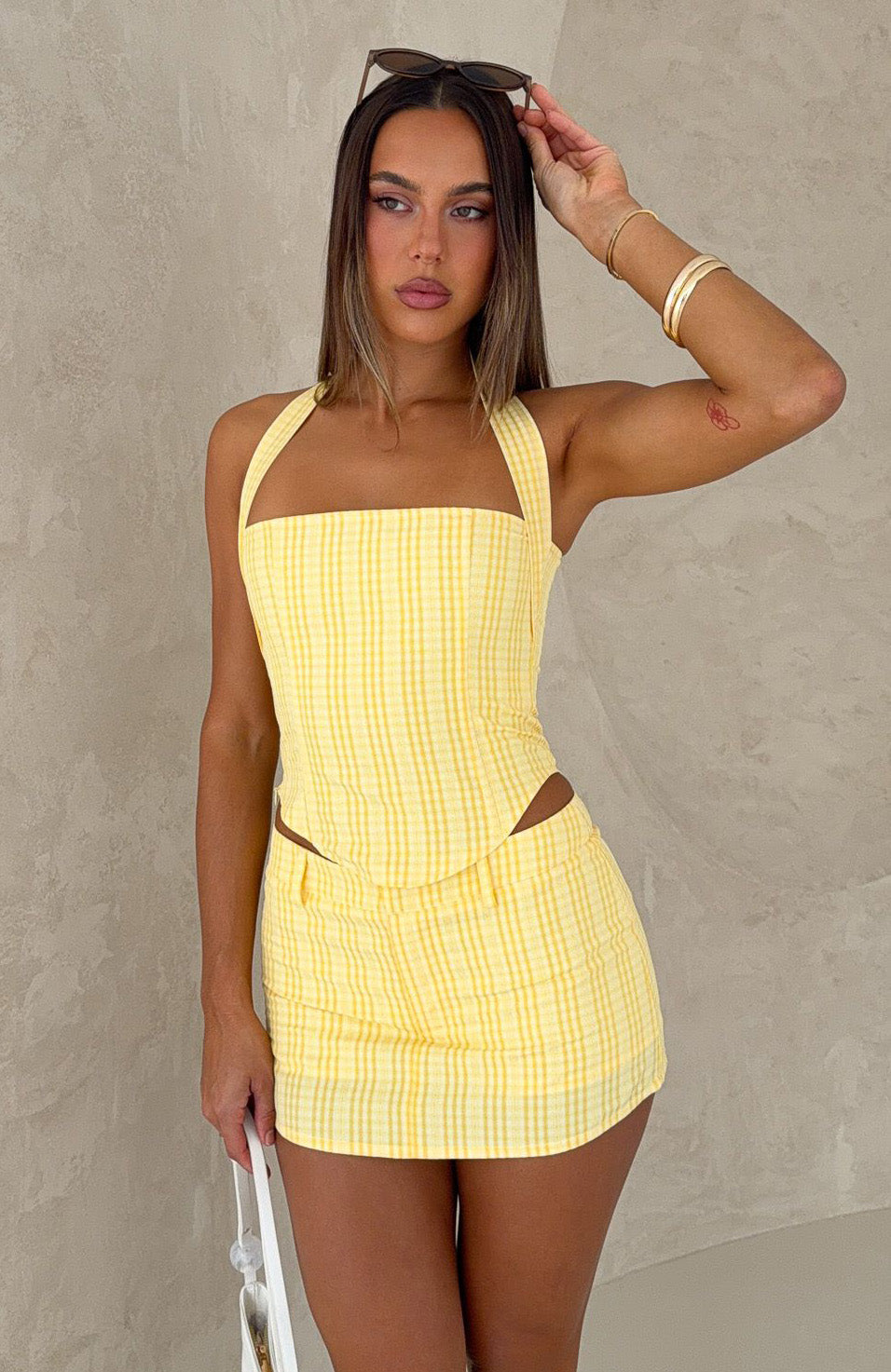 Unsaid Words Halter Bustier Lemon